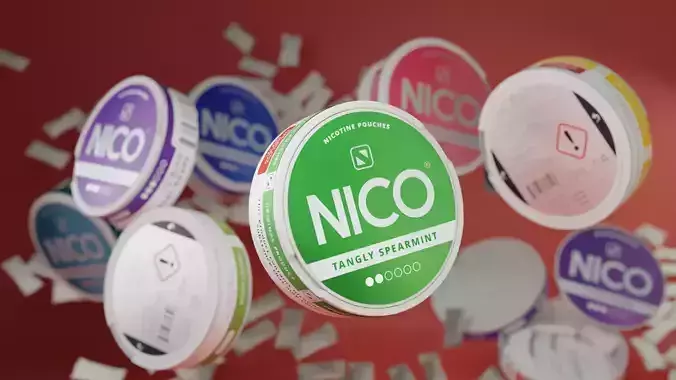 NICO nicotine pouches pack 3D model