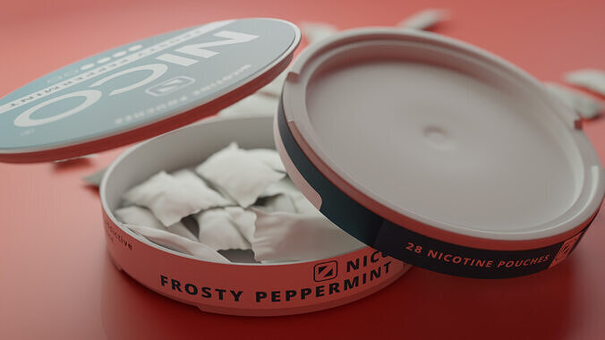 NICO nicotine pouches pack 3D model 2
