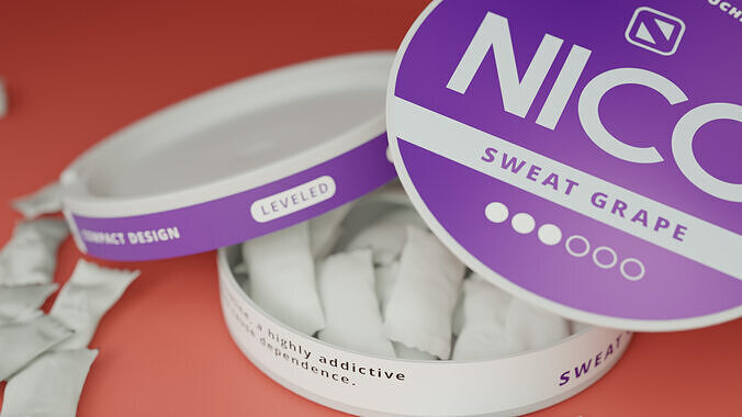 NICO nicotine pouches pack 3D model 4