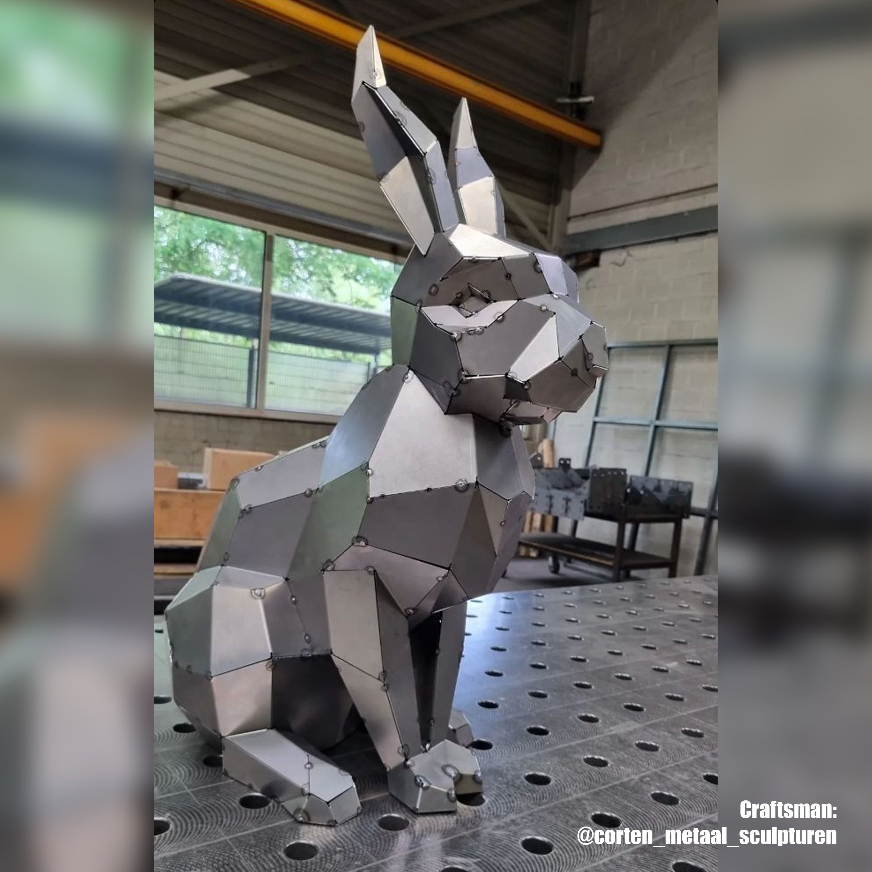 Welding Project Plans Drawings Sitting Rabbit DXF PDF 3D model_2