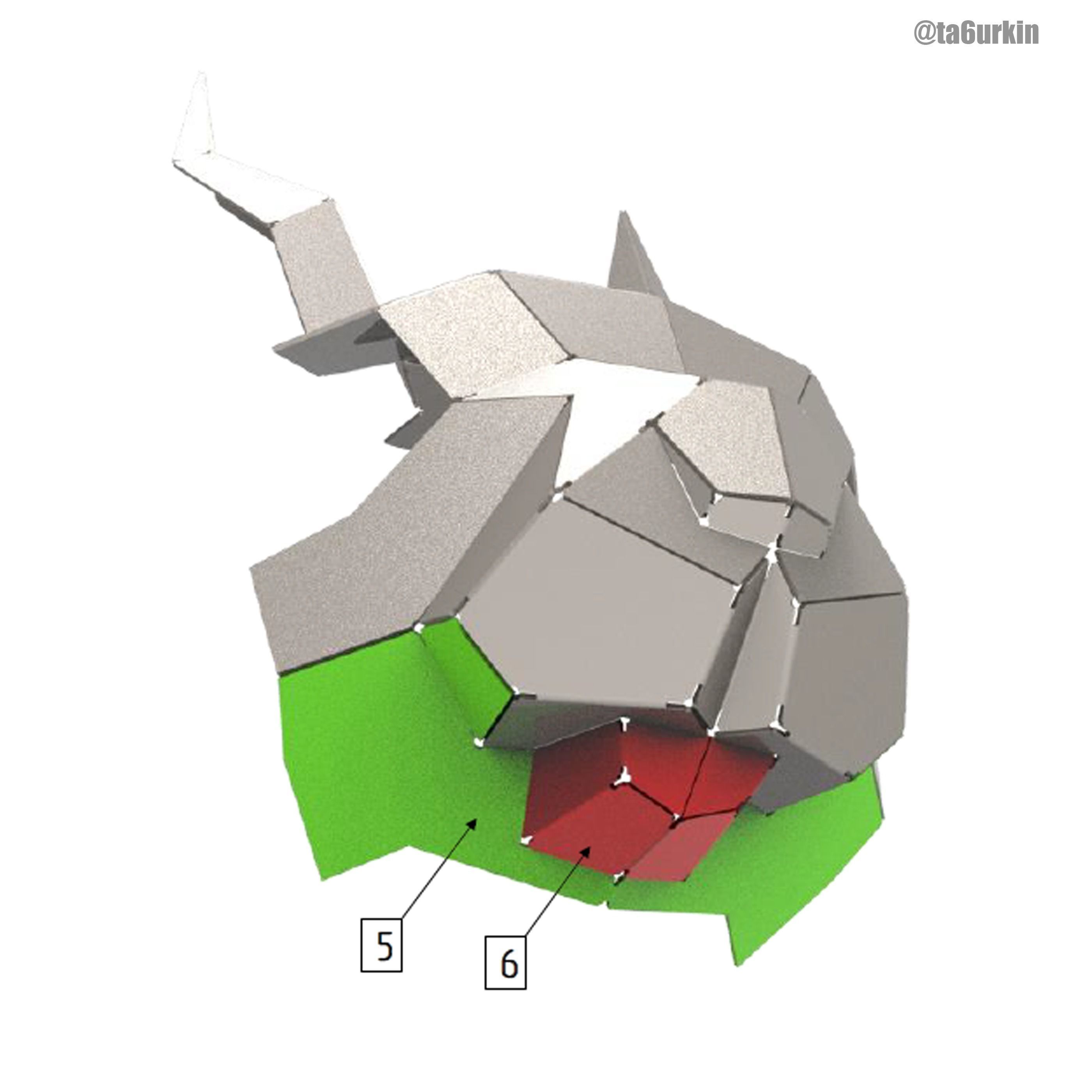 Welding Project Plans Drawings Sitting Rabbit DXF PDF 3D model_5