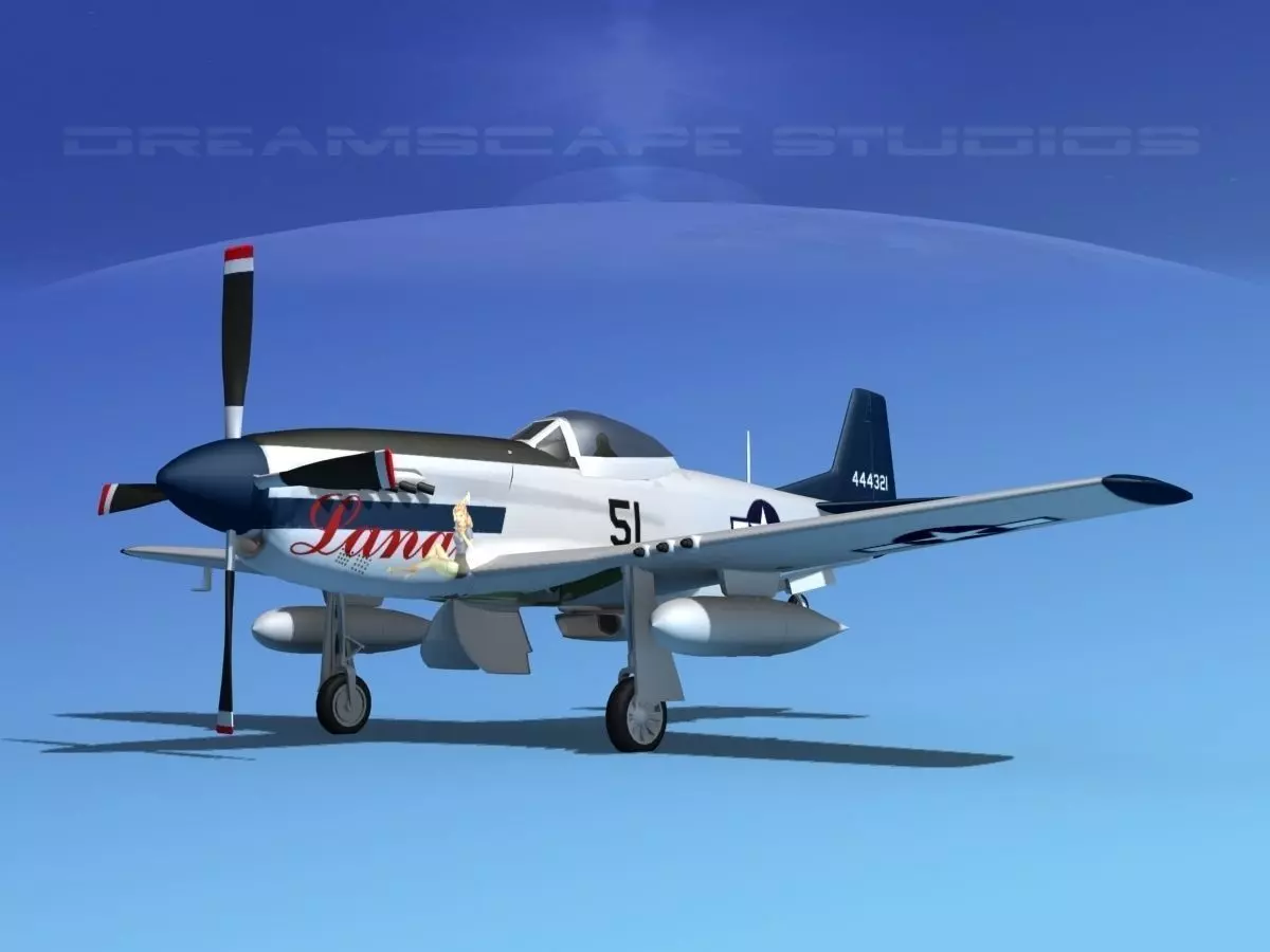 P-51D Mustang Lana 3D model