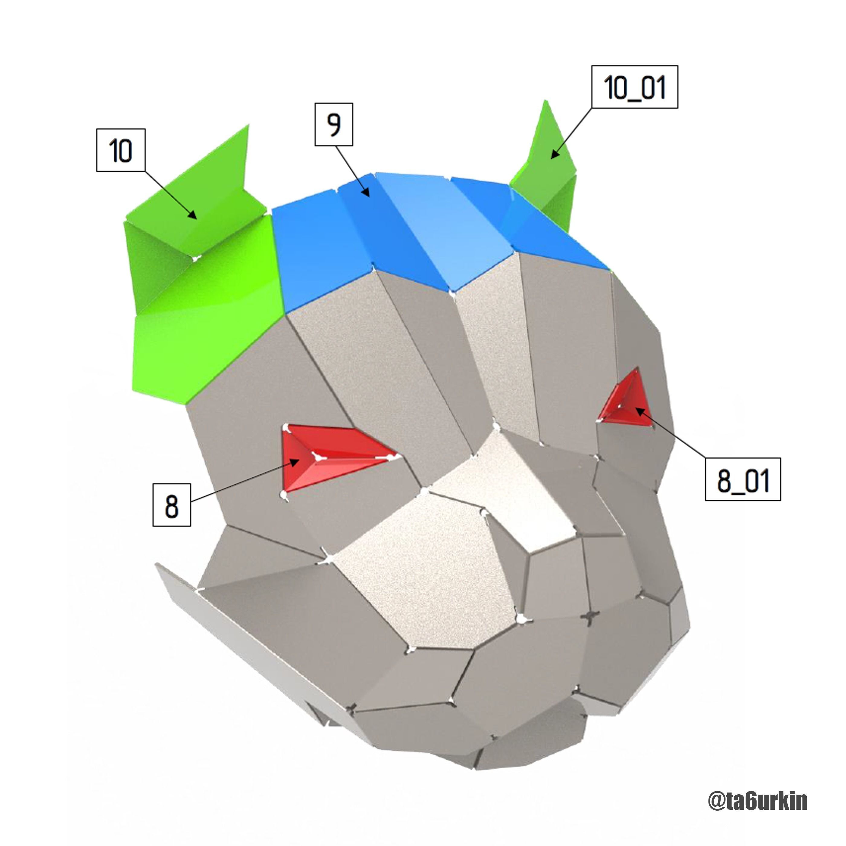 Welding Project Plans Drawings American Bully v2 DXF PDF 3D model_5