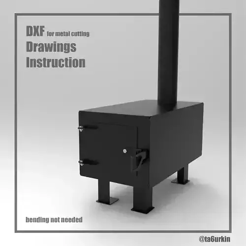 Welding Project Plans Drawings Stove 3 DXF PDF
