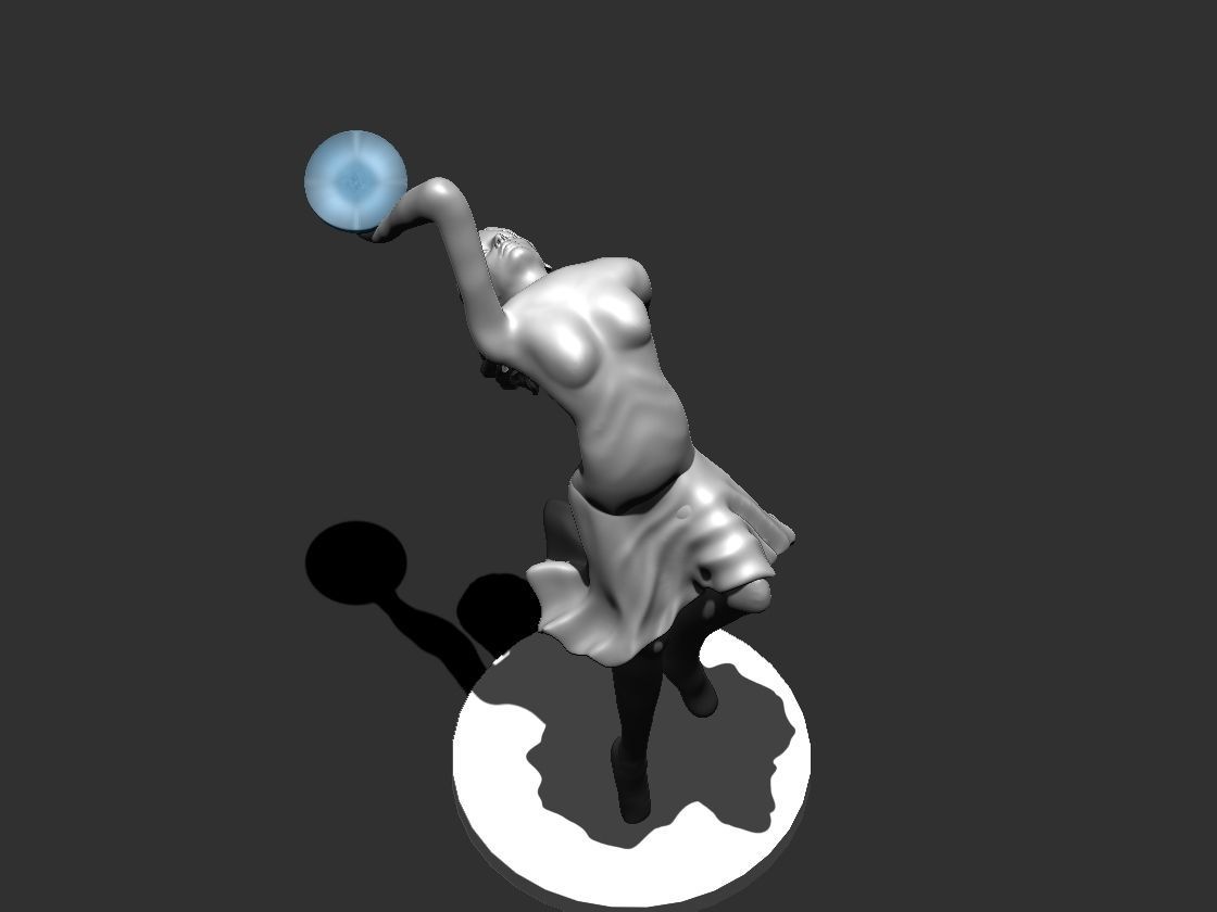 Ballet dancer statue lamp 3D print model_7