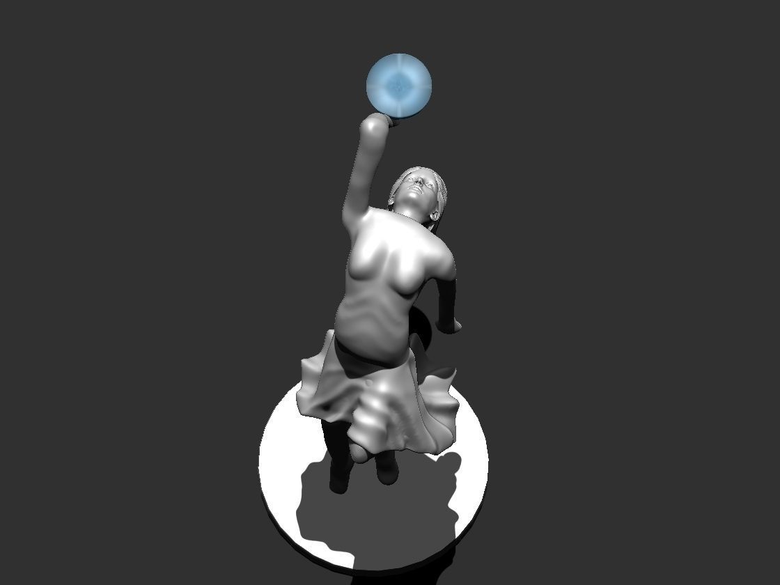 Ballet dancer statue lamp 3D print model_6