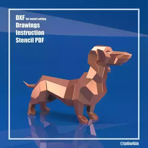 Welding Project Plans Drawings Dachshund DXF PDF