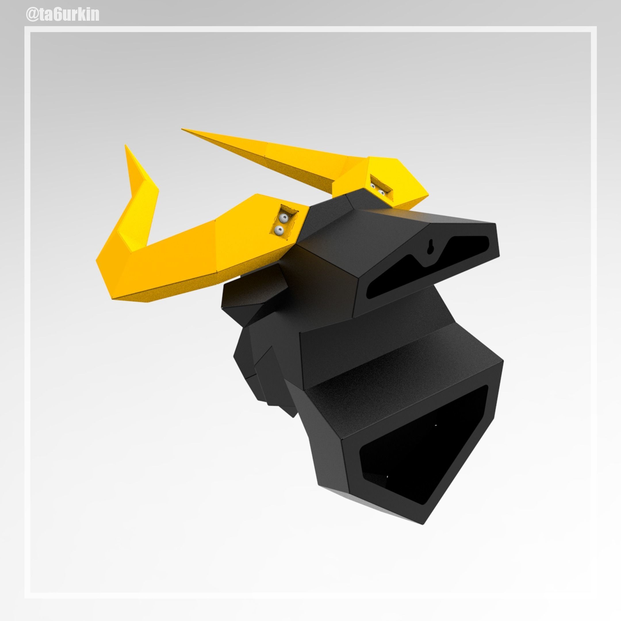 Welding Project Plans Drawings Bull Head v2 DXF PDF 3D model_3