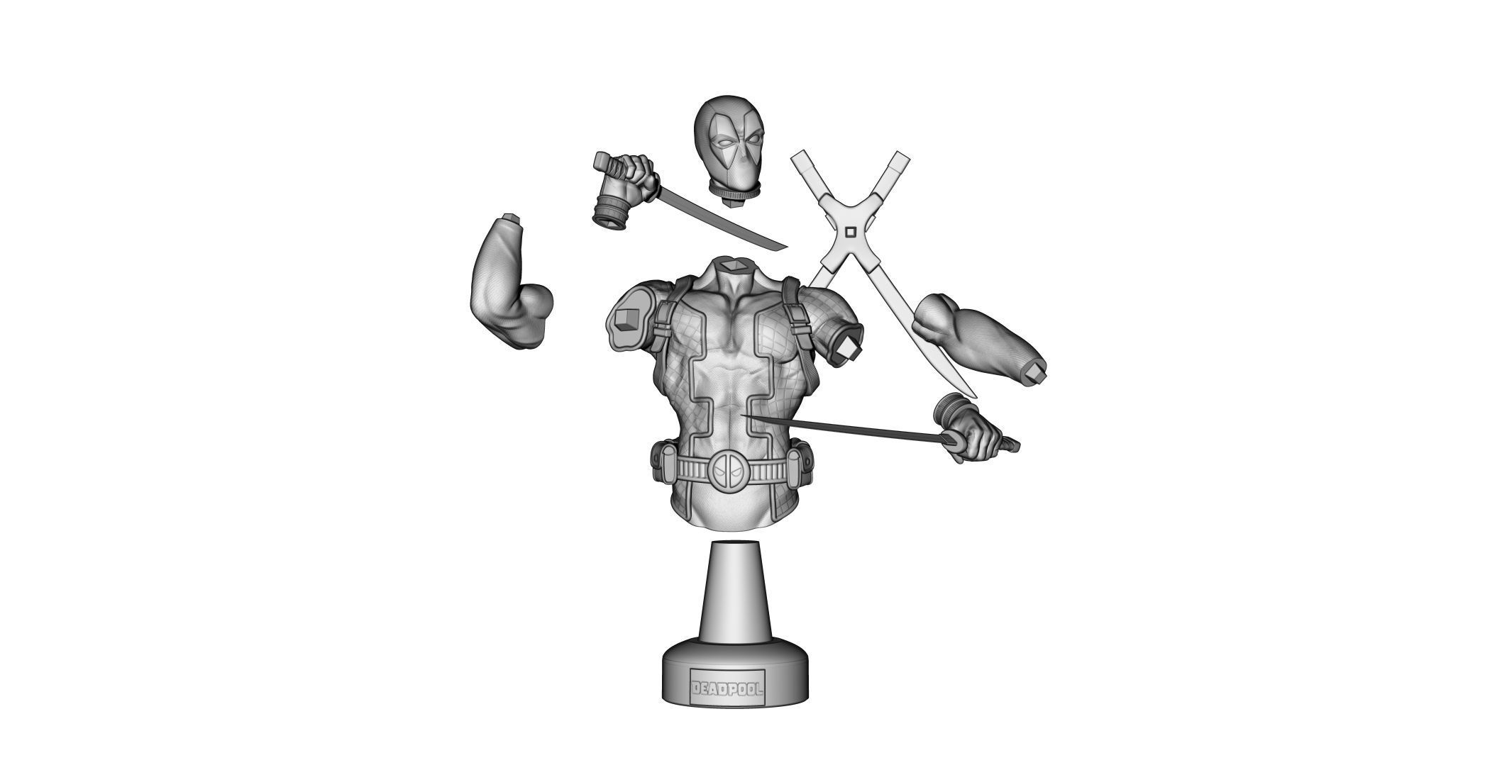 Deadpool  3D print model_21