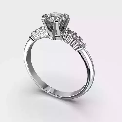  Engagement SOL ring -08ct - printable STL