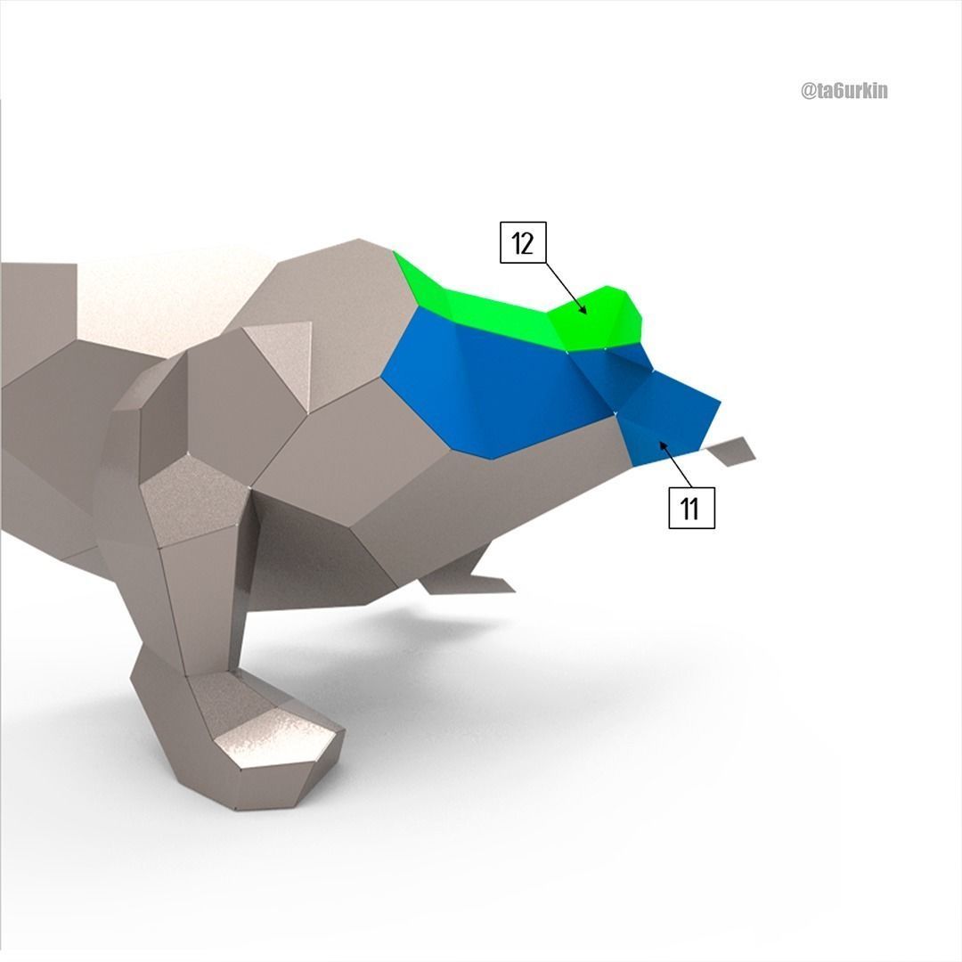 Welding Project Plans Drawings Panther DXF PDF 3D model_10