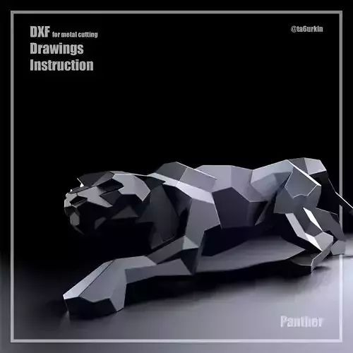 Welding Project Plans Drawings Panther DXF PDF 3D model