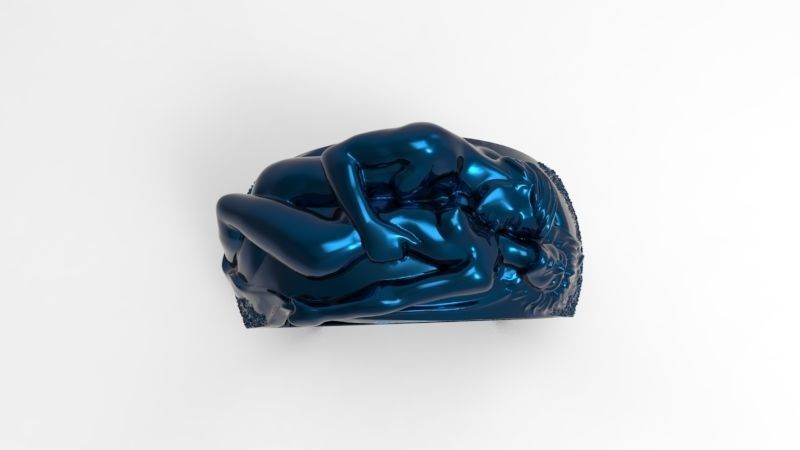 Man N Woman Tender Kiss Ring A Symbol of Love and Affection 3D print model_17