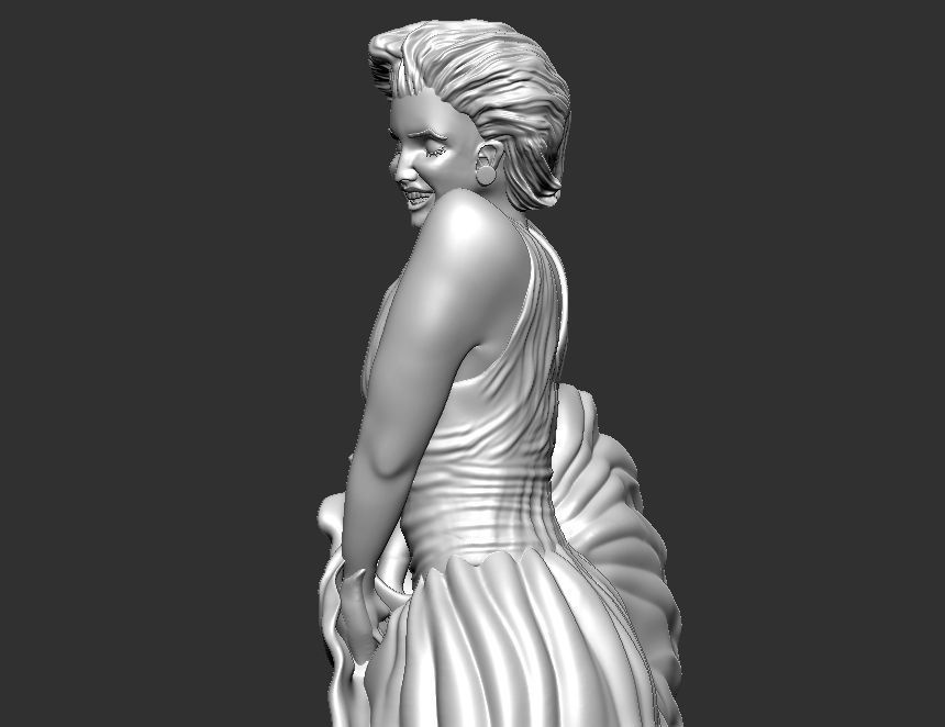 marilyn monroe statue  3D print model_7