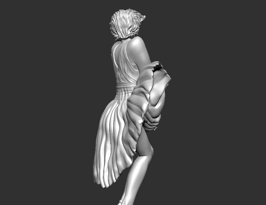marilyn monroe statue  3D print model_12