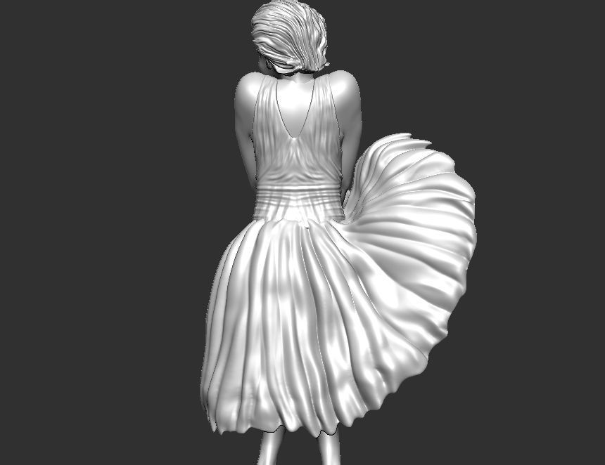 marilyn monroe statue  3D print model_9