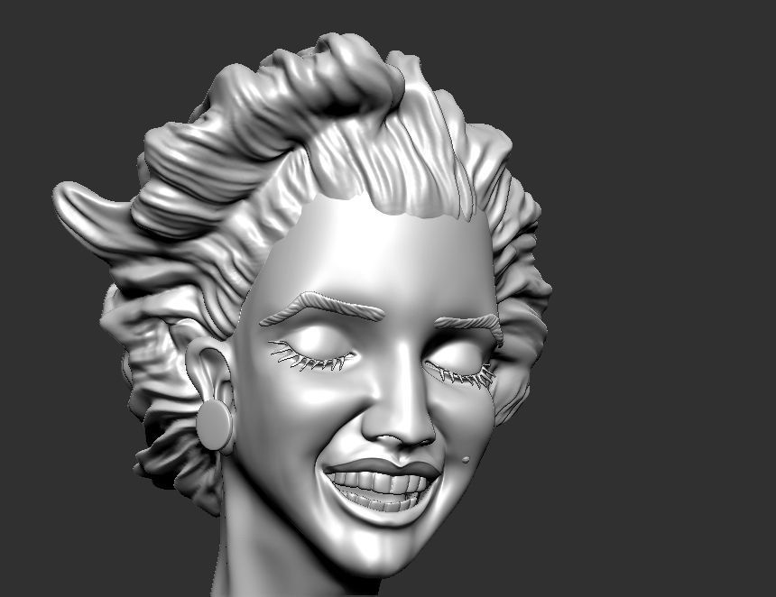 marilyn monroe statue  3D print model_10