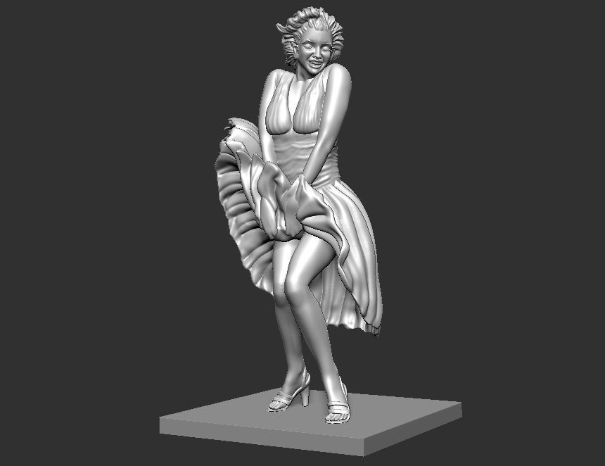 marilyn monroe statue  3D print model_2