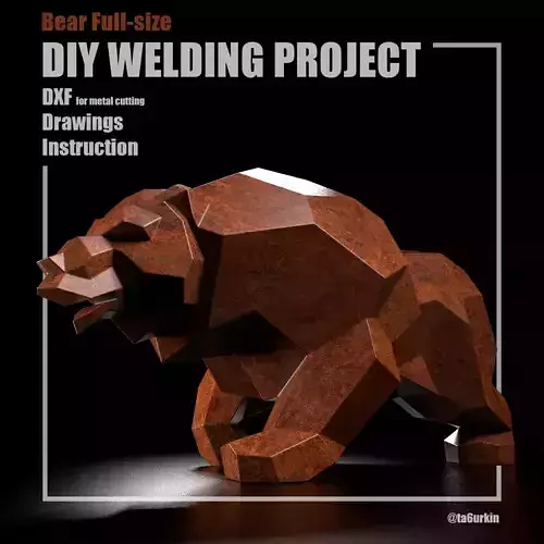 Welding Project Plans Drawings Bear DXF PDF