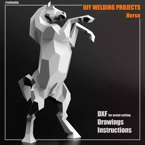 Welding Project Plans Drawings Horse DXF PDF
