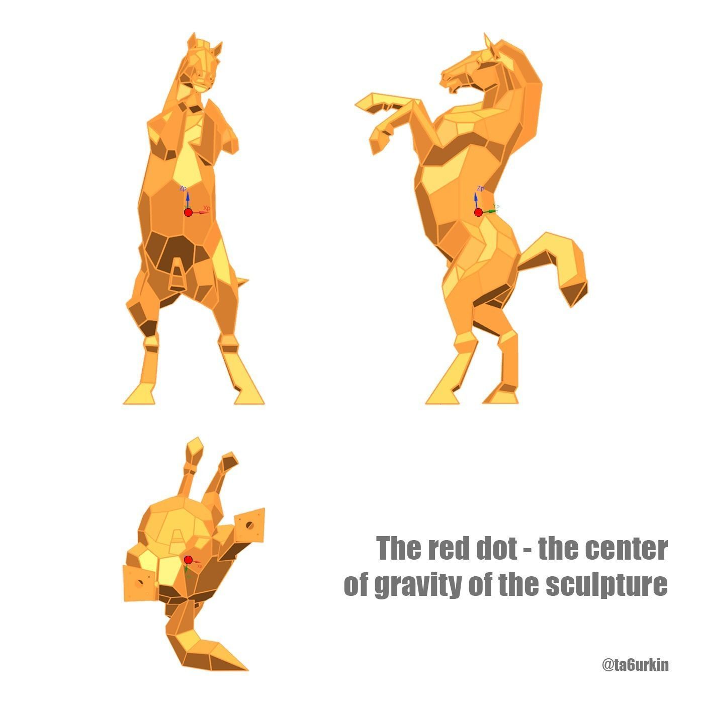 Welding Project Plans Drawings Horse DXF PDF 3D model_8