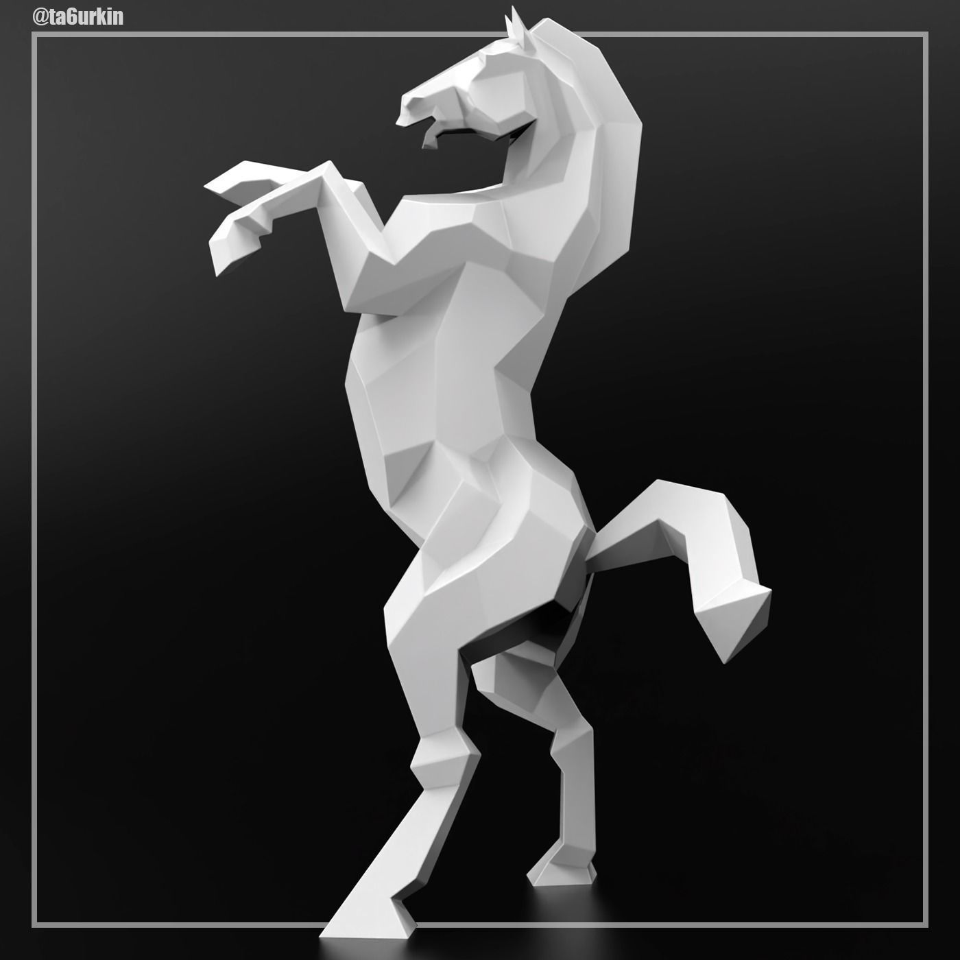 Welding Project Plans Drawings Horse DXF PDF 3D model_1