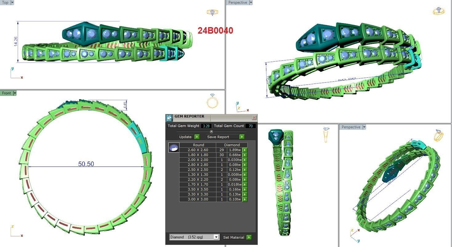 BVL full diamonds bracelet final version 3D print model_11
