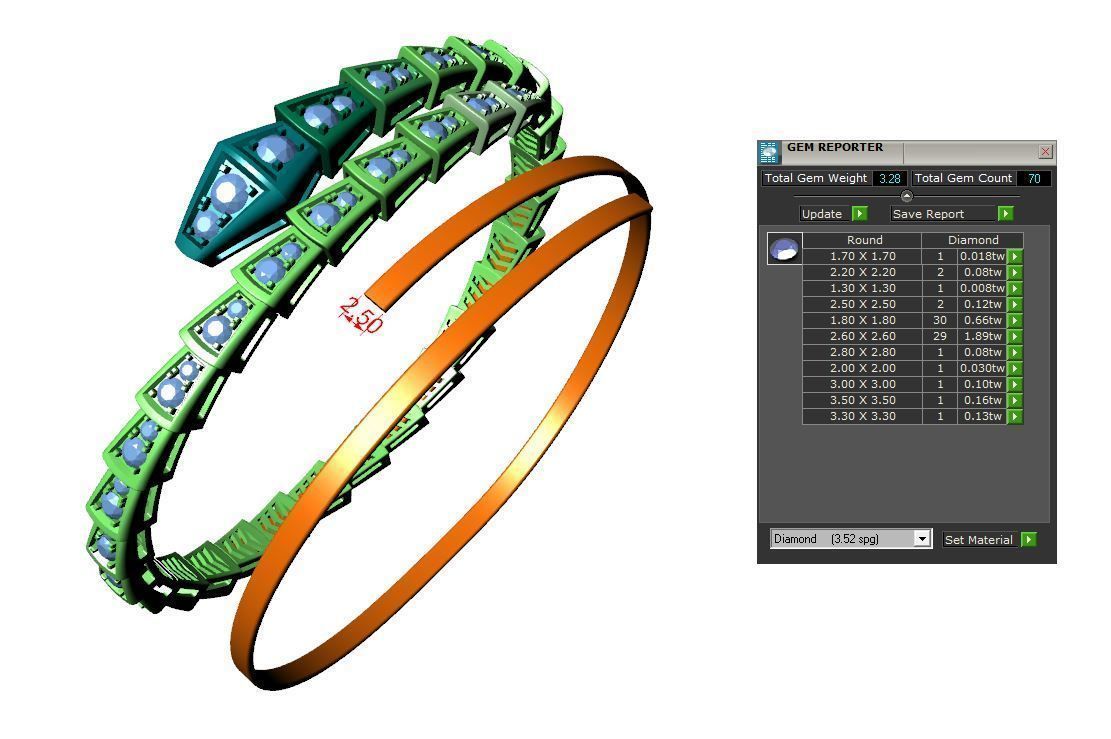 BVL full diamonds bracelet final version 3D print model_5