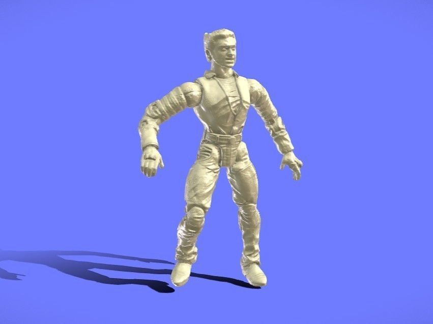 2000s BIKER WOLVERINE FIGURE- 3D SCAN 3D print model_5