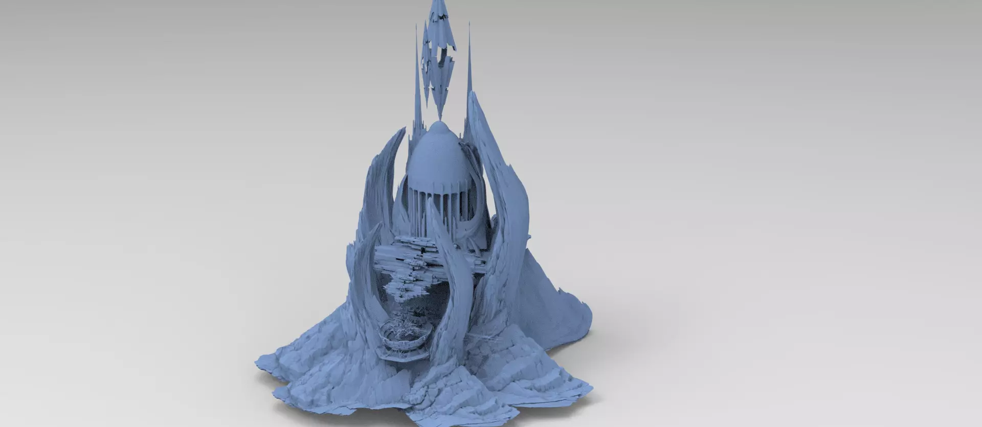 Crystal Light moon  towers  3D model_0