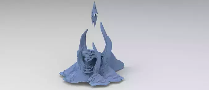 Crystal Light moon Shard Rock stone 3D model