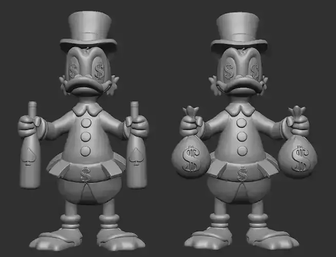 Scrooge McDuck Dollar Pack 3D print model