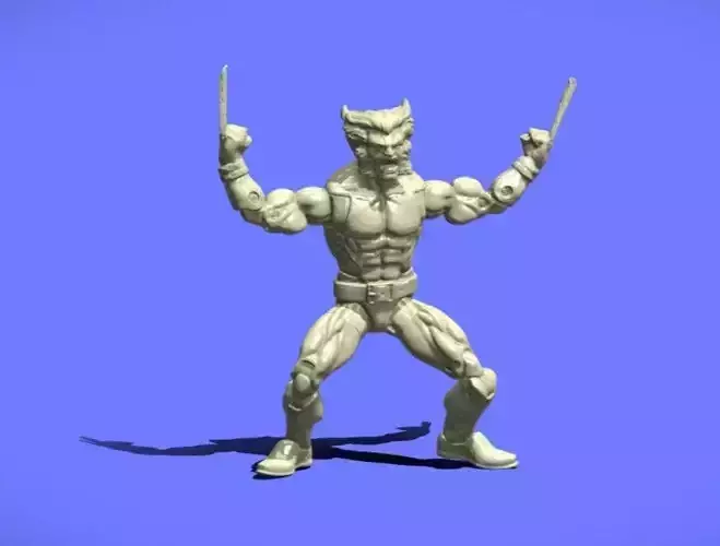 90s CLASSIC WOLVERINE FIGURE - 3D SCAN