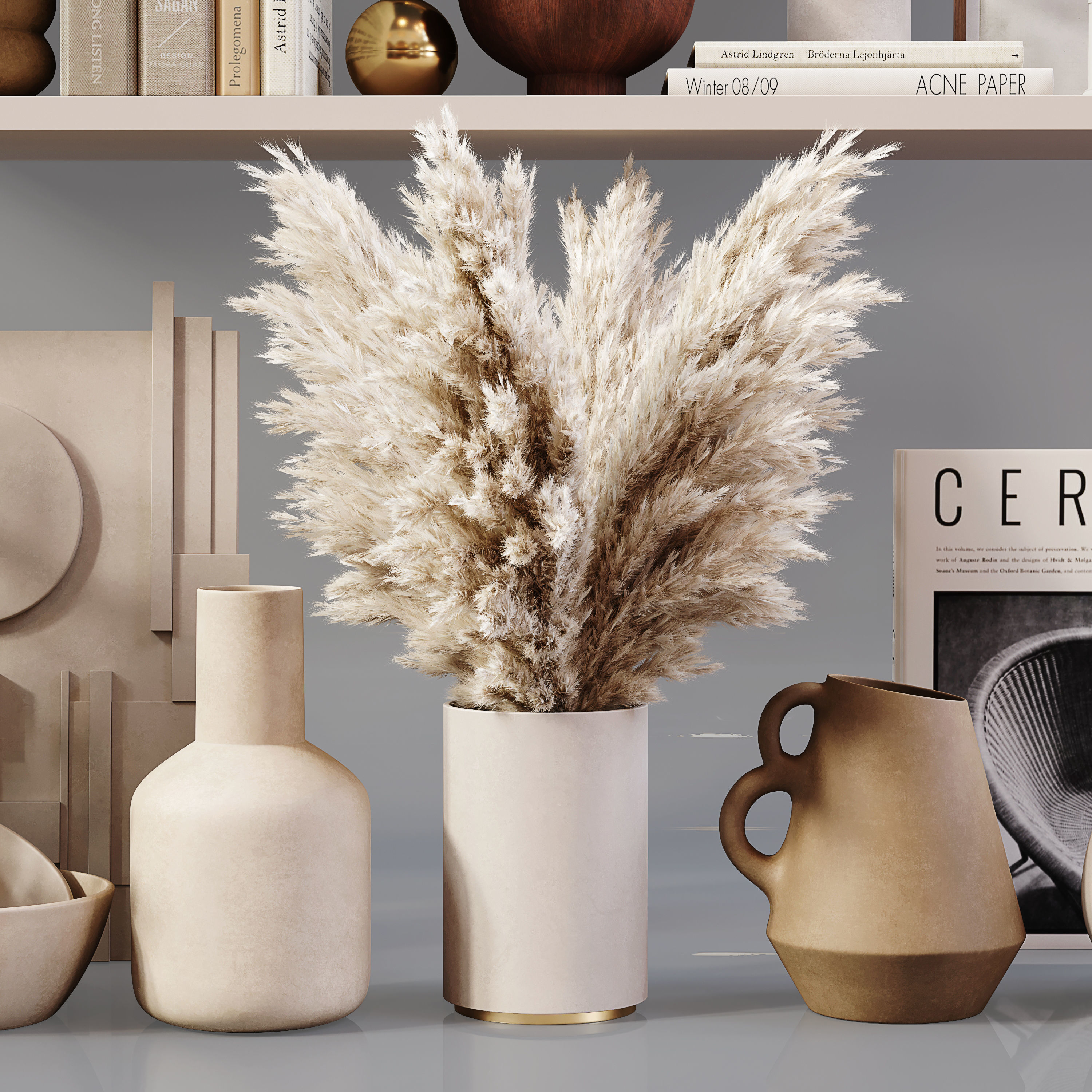 Decorative Set 216 Low-poly 3D model_1