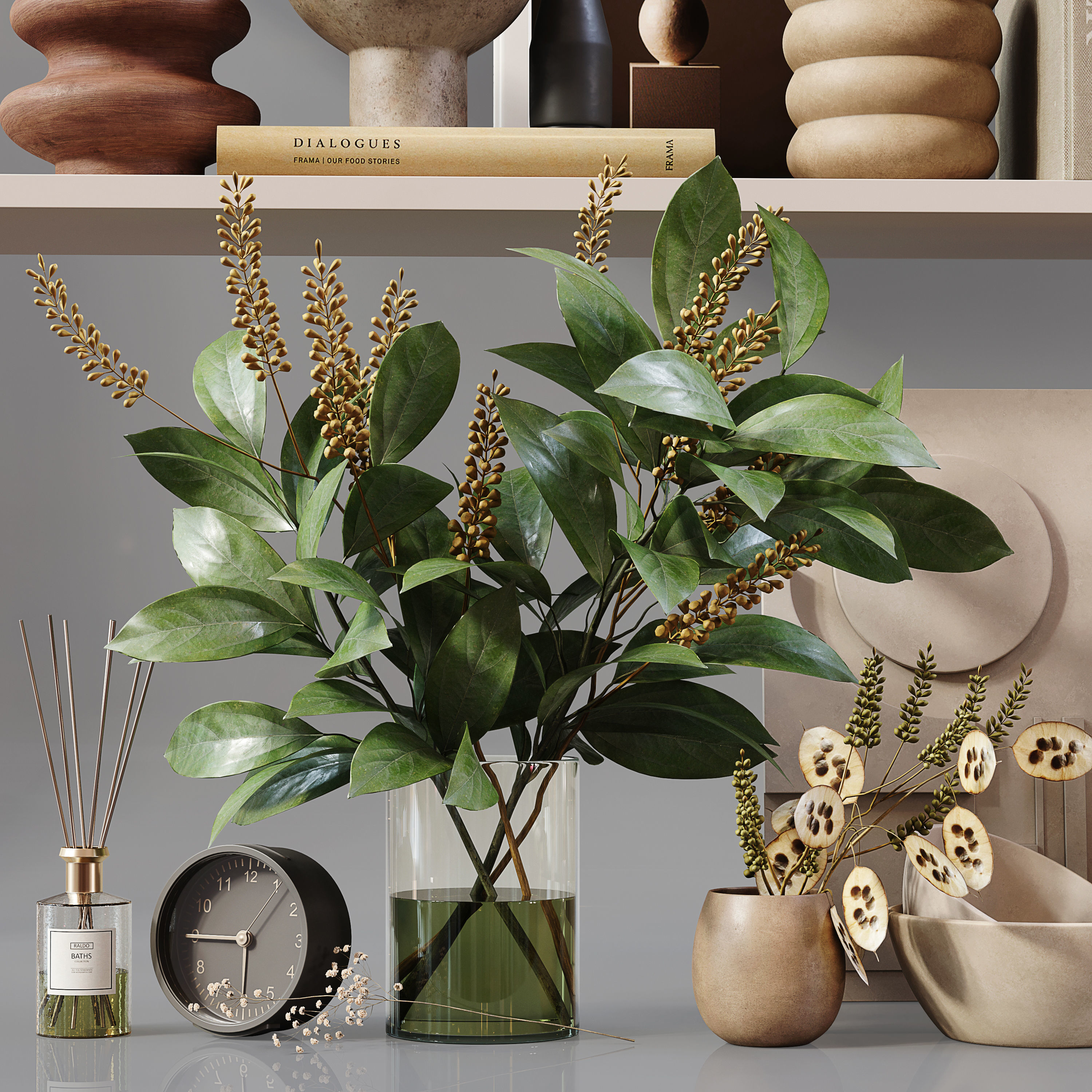 Decorative Set 216 Low-poly 3D model_2