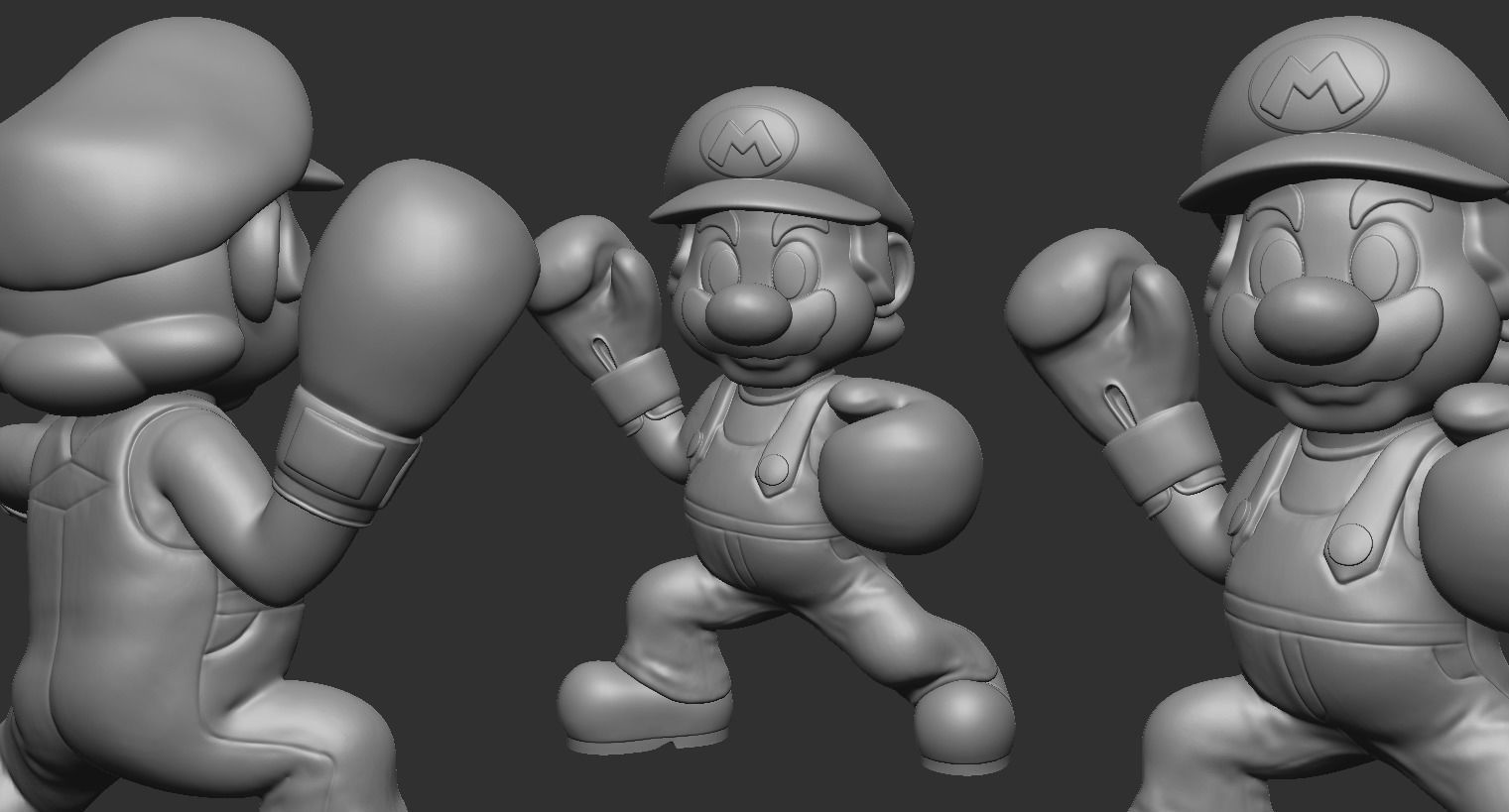 Mario Bros Boxing 3D print model_1