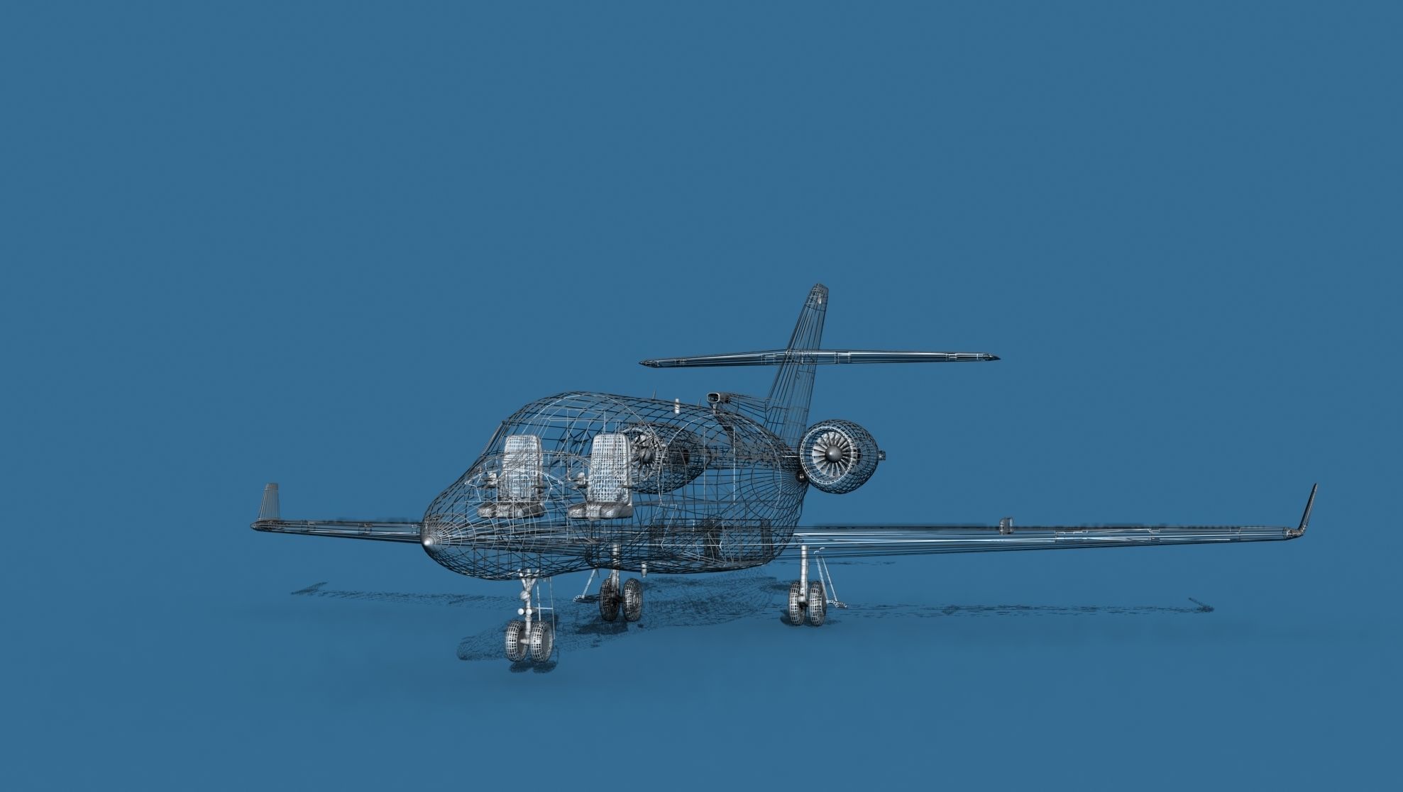 Hawker Siddley 800SR V04 3D model_12