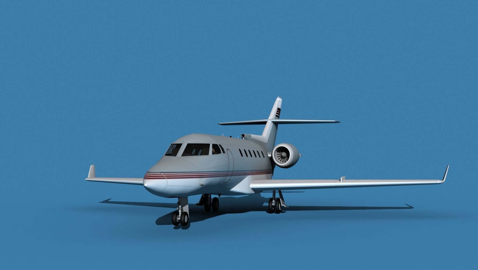 Hawker Siddley 800SR V04 3D model_1