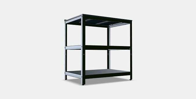 GRILLSKAR Kitchen island shelf unit Low-poly 3D model