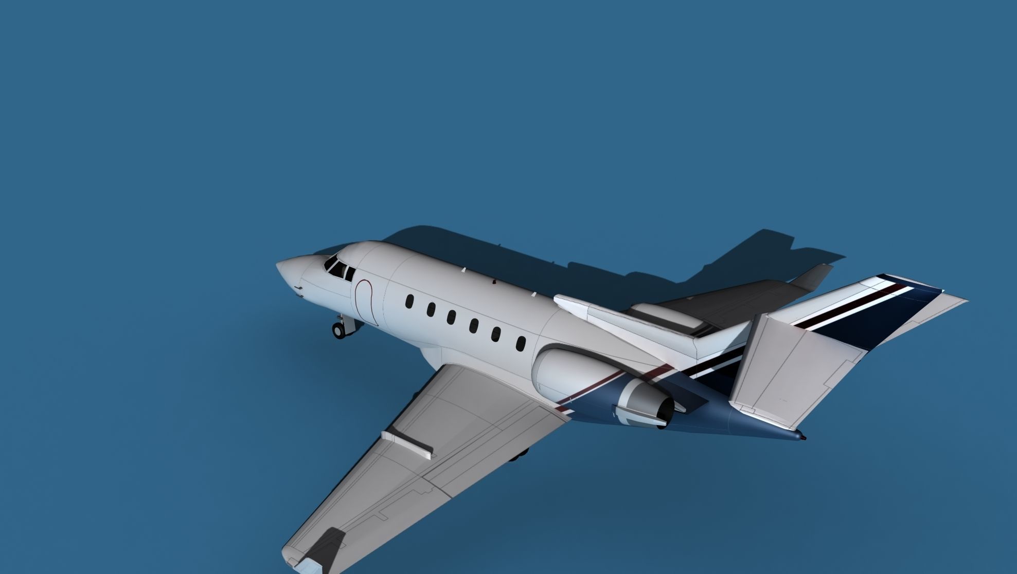 Hawker Siddley 800SR V08 3D model_8
