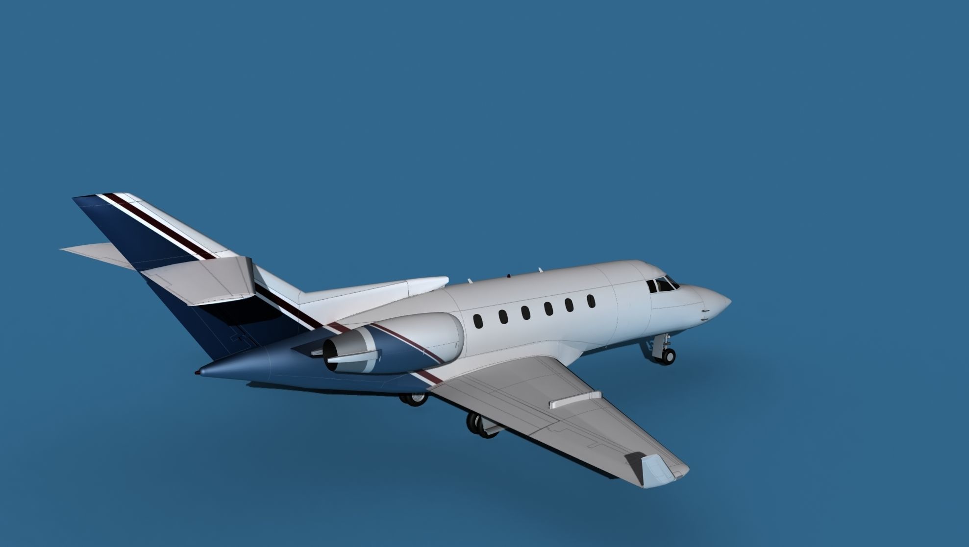 Hawker Siddley 800SR V08 3D model_5