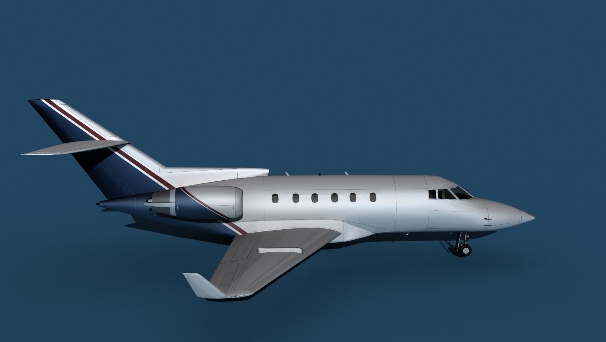Hawker Siddley 800SR V08 3D model_4