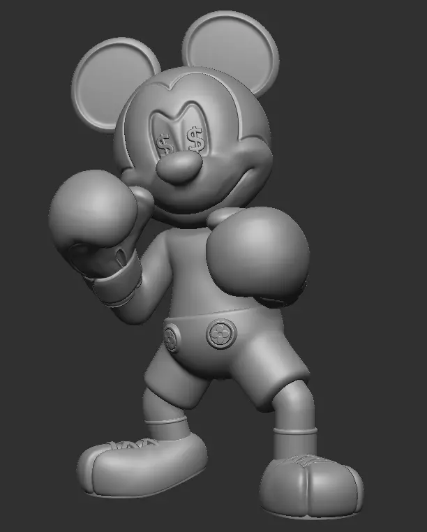 Mickey Mouse Boxing 3D print model_0