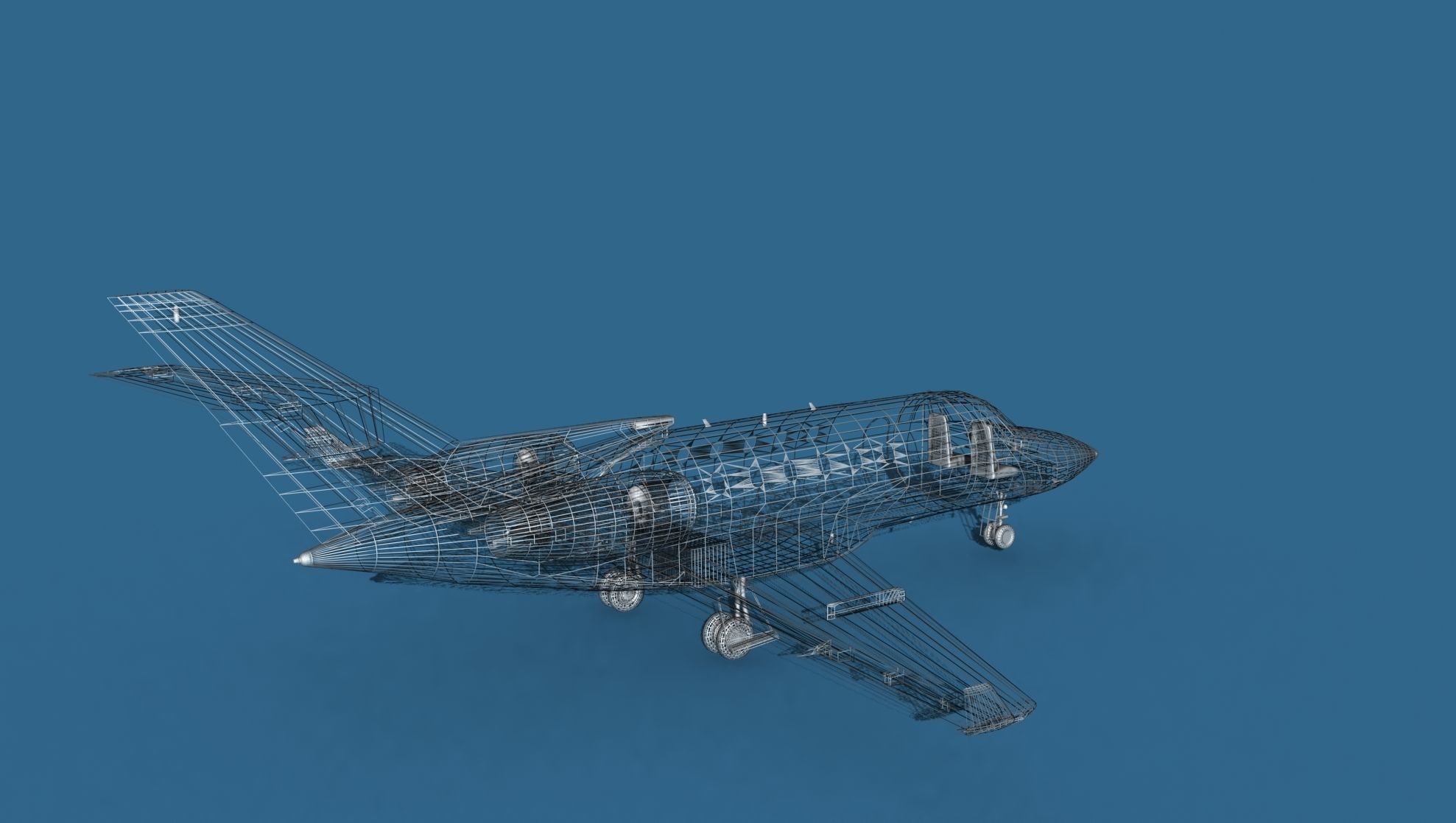 Hawker Siddley 800SR V10 3D model_16