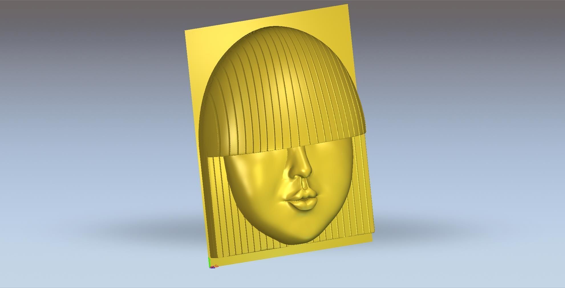 face wall decor 1 3D print model_1