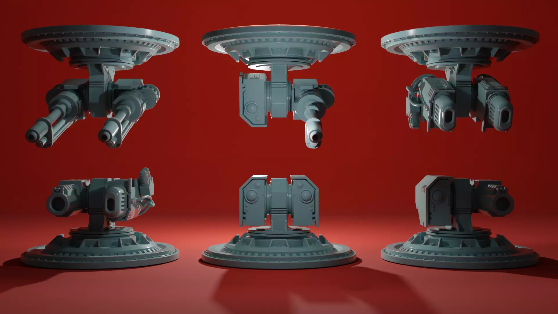 Sentry Gun Turret - Security Drone - Plasma Rocket Machine gun 3D print model_0