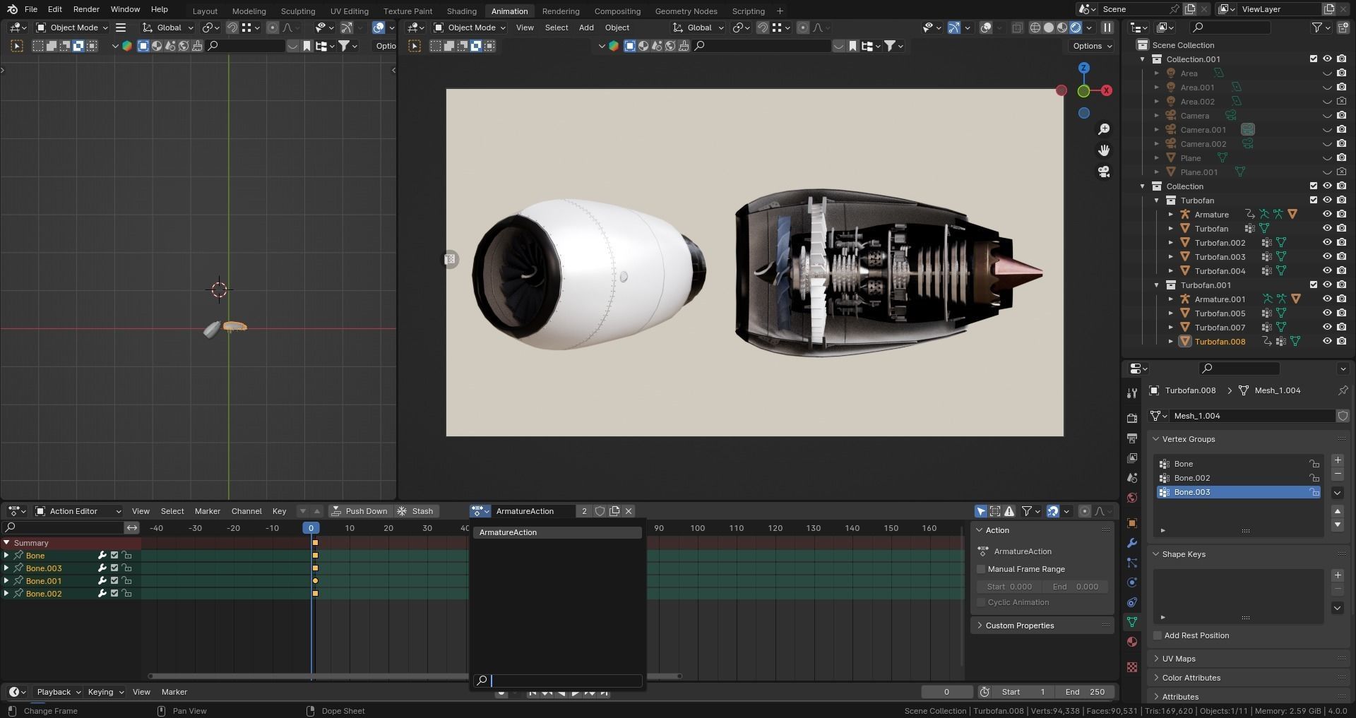 Realistic Engine - Turbofan Low-poly 3D model_14
