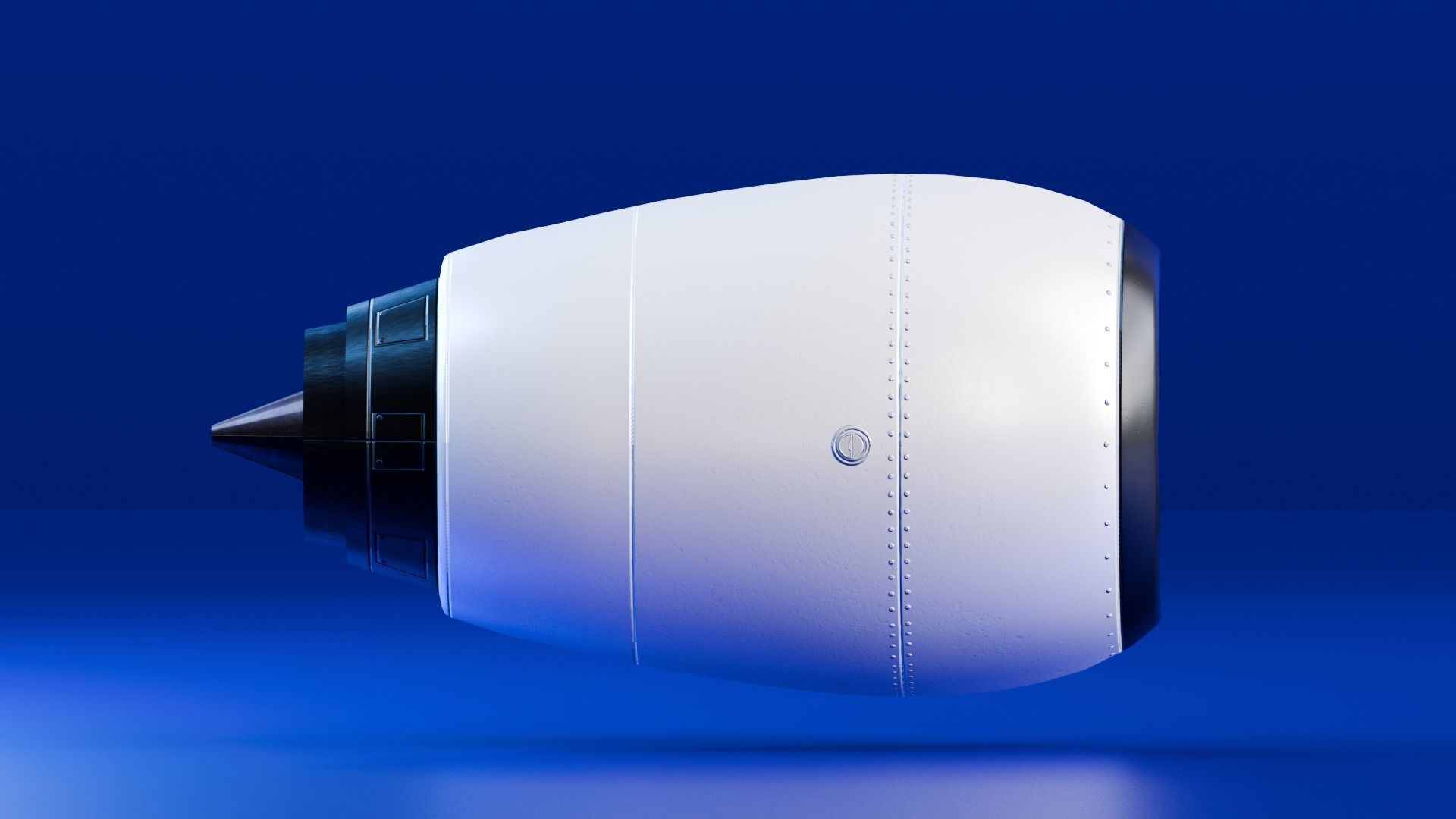 Realistic Engine - Turbofan Low-poly 3D model_4