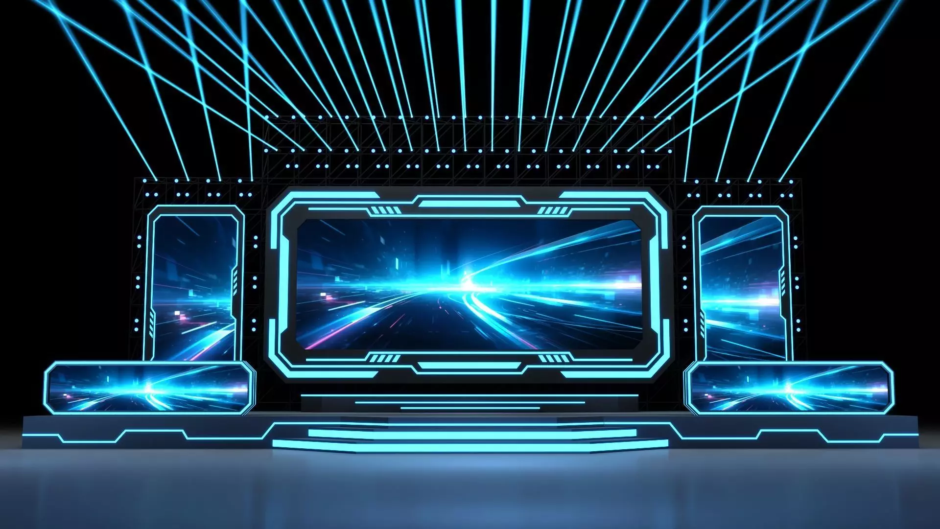 Event Stage 14 Design 3D model_0