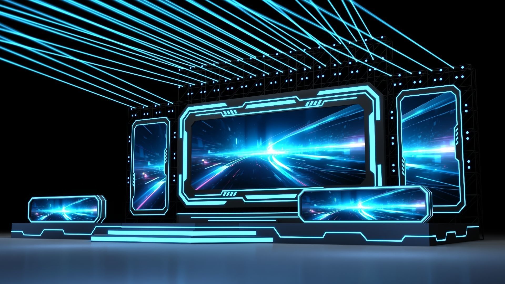 Event Stage 14 Design 3D model_3